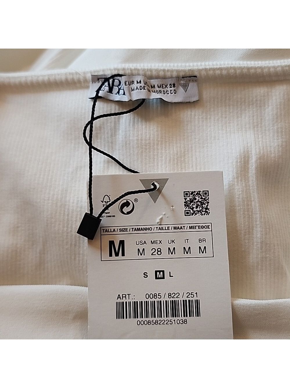 NWT Zara Ballon Sleeve Cropped Blouse, Size M - Picture 9 of 9